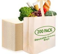 Amazon.com: Paquete de 200 bolsas de compras reutilizables ...