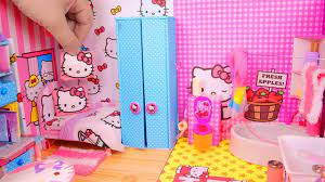 5 Diy Miniature Dollhouses Hello Kitty Rooms Princess Room And More Youtube Hello Kitty Rooms Diy Dollhouse Diy Doll