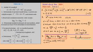 Model bac 2019 matematica m1. Bacalaureat 2020 Model Oficial Test Nr 1 Mate Info Youtube
