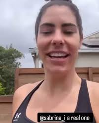 @sabrina_i pulled through for her Olympic teammate and Sarah Ashlee Barker  🧡, (📹: @kelseyplum10)