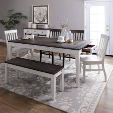 A neutral beige, brown, white, or gray accent chair blends with most color schemes, while dramatic, dark colors like black, purple, red or blue accent chairs add a regal touch and visual intrigue. Gray Farmhouse Table And Chairs Off 52