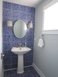 For smaller bathroom walls, we like to specify ceramic tiles that are small, says suzanne mcgrath of the design in a west village powder room by designer ashley darryl, a towel bar is fastened to the side of the floating sink. Powder Room Floor Tile Ideas Novocom Top