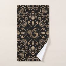 Black And Gold Bathroom Towel Set Ek Onkar Ik Onkar Black And Gold 2 Bath Towel Set Zazzle Com Towel Set Bath Towel Sets Bath Towels