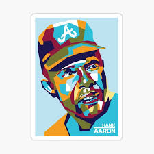 Popart Abstract Hank Aaron in WPAP" Sticker for Sale by smd90