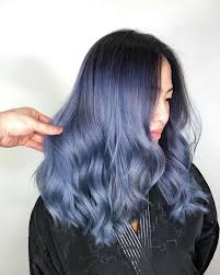 Light Blue Balayage Hair Styles Blue Hair Balayage Ash Hair Color