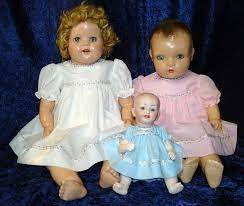 Simple Baby Doll Dress In White Pink Or Blue Batiste