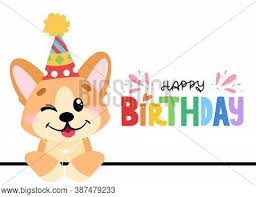 Colored balloons frame a4 proportions page template for birthday or party invitation. Cute Dog Cartoon Vector Photo Free Trial Bigstock