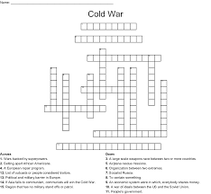 Review cold war crossword puzzle answer key. Cold War Cross Word Eddie Jiang Wordmint