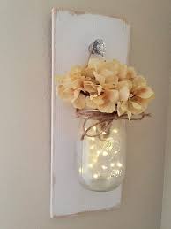 Lighted Mason Jar Sconce Mason Jar Wall By Countryhomeandheart Mason Jar Sconce Diy Home Decor Projects Jar Crafts