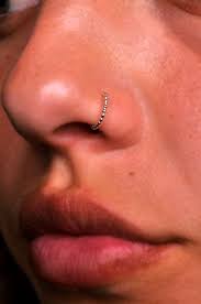 Nose Ring Ear Cartilage Helix Hoop 6mm Inner Diameter Dotted Sterling Silver Handcrafted Body Piercings Cute Piercings Nose Ring