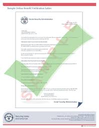 Sample Social Security Benefit Verification Letter In 2020 Social Security Disability Benefits Social Security Disability Social Security Administration