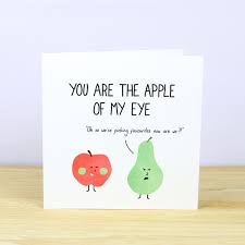 Originally this term simply referred to the aperture at the centre of the human eye, i.e. Apple Of My Eye Greetings Card Ink Bandit
