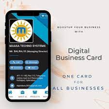 Brandcrowd's business card maker helps you create your own business card design. Digital Business Card Mini Website For All Business And Services In Kothapet Hyderabad Maasa Techno Systems Id 21077328730