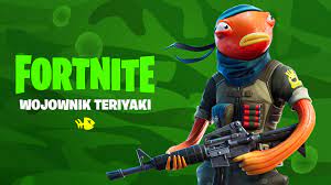 Fortnite samolepící dekorace tapeta na zeď. Wojownik Teriyaki Przedstawia Wedkarskie Wariactwo W Fortnite