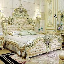 Baroque Antique Leather King Size Bed 0107 Bedroom Furniture Design Bed Furniture Design Luxurious Bedrooms