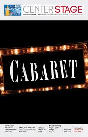 Tpac Broadway Cabaret By Performing Arts Magazines Of