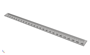 Si unit symbol mm) or millimeter (american spelling) is a unit of length in the metric system, equal to one thousandth of a metre, which is the si base unit of length. Ruler Mm 3d Cad Model Library Grabcad