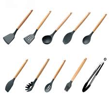 Target / kitchen & dining / small silicone kitchen utensils (348). 10 Pieces Silicone Cooking Utensil Set Home Kitchen Utensils Wood Cooking Set Shopee Malaysia