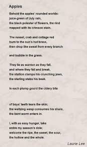 Apples Poem By Laurie Lee Poem Hunter Christmas Poems Christmas Poetry Longfellow Poems