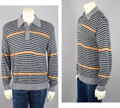 Black And Yellow Striped Long Sleeve Shirt 70s Long Sleeve Polo Shirt Vintage Gray Black Yellow Striped Long Sleeve Polo Shirt Long Sleeve Polo Shirt Pattern