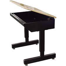 Metal frame with attached chair. Flip Top Desks T Leg Iowa Prison Industries