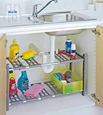 Wenko 2768010100 Etagere Sous Evier Extensible Amazon Fr Cuisine Maison Etagere Sous Evier Idees Etageres Decoration Salle De Bain
