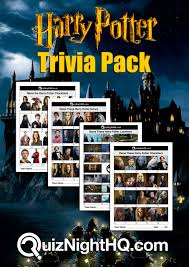 Good trivia quiz for hogwarts applicants. Harry Potter Trivia Pack Quiznighthq