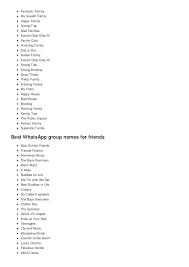 Friends group name list for friends, family, cousins, cool and funny. Group Name List For School Friends School Style