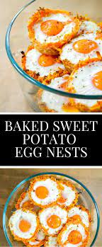 Shredded Sweet Potato Baked Egg Nests Recipe Healthy Breakfast Recipes Clean Eating Snacks Healthy Recipes