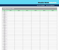 Monthly work schedule template is another name for 4 week work schedule templates. Free Weekly Work Schedule Templates Free Download