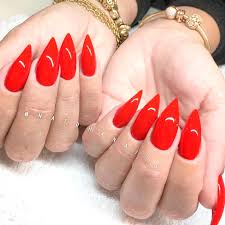 Acrylic nails are applied using a powder polymer and a liquid monomer. 20 Images Of Red Acrylic Nails Ideas Fashion 2d