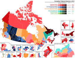 Canada's federal electoral map has gone through a substantial redesign. Datei Canada Election 2015 Results Map Svg Wikipedia