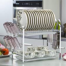 See more ideas about plate racks, kitchen design, open cabinets. Practical New 2 Tiers Kitchen Dish Cup Drying Rack Drainer Dryer Tray Cutlery Holder Organizer Shelf Buy From 29 On Joom E Commerce Platform