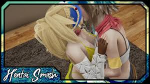 Yuna and Rikku make out before having Lesbian Sex on the Bed 