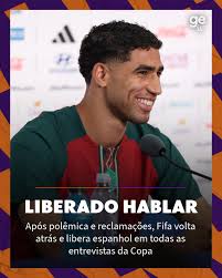 AGORA TODOS PODEM HABLAR! 🎙️🗣️ A Fifa recuou em suas regras por conta da  repercuss&atilde;o negativa de ter proibido Vin&iacute;cius J&uacute;nior e Hakimi de  responderem perguntas em espanhol no jogo entre Brasil