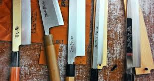 Japanese Cooking Knives 1 Kamagata Usuba 2 Deba 3 Usuba 4 Takobike 5 Yanagi Kitchen Knives Chef Knife Japanese Kitchen Knives