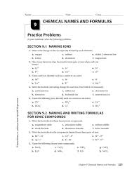 Chemical symbols and formulas w orksheet. Chemical Names And Formulas Worksheet For 10th 12th Grade Lesson Planet