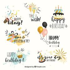 Download Collection Of Birthday Stickers In Vintage Style For Free Happy Birthday Printable Birthday Stickers Happy Birthday Lettering