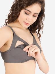 Susie Storm Front Grey Clip-On Full Coverage Nursing Bra