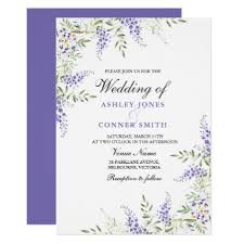 Elegant Purple Lavender Floral Wedding Invite Zazzle Com Purple Wedding Invitations Floral Wedding Invitations Floral Bridal Shower Invitations