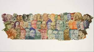 I have no idea why i spent so many years with glasses and contacts and forgetting solution on trips or falling asleep in my contacts. Rodrigo Torres Currency Collage Currency Art Colorful Art Collage Art