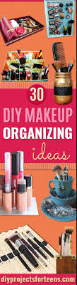 Sparkly diy glass makeup brush holder. 30 Best Diy Makeup Organizing Ideas Diy Projects For Teens