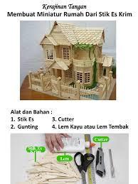Membuat miniatur rumah dari stik es krim. Kerajinan Tangan Dari Stik Es Krim Membuat Rumah Sederhana
