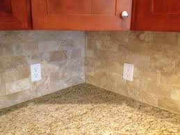 travertine subway tile backsplash