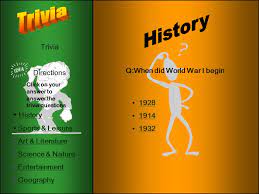 Here's what you should know before diving in, skin first. Trivia Directions History Sports Leisure Art Literature Science Nature Entertainment Geography Click On Your Answer To Answer The Trivia Questions Ppt Download