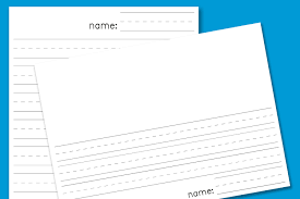 Paper on which to write, especially in ink. Kindergarten Lined Paper Download Free Printable Paper Templates