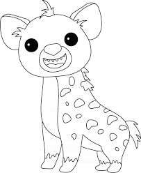 The free coloring sheets can be used by educators or simply by children who love hyenas. Cute Hyena Coloring Page Free Printable Coloring Pages For Kids