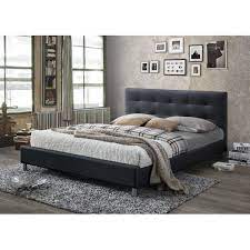 Tres tendance la tete de lit matelassee accessoirise avec elegance la deco de votre chambre. Lit Noir Avec Tete De Lit Capitonnee 160 Nala 3 Suisses