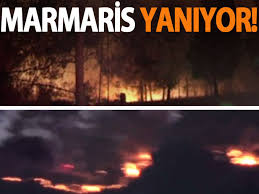 Marmaris siteler'de başlayan orman yangını rüzgarın da etkisiyle büyümeye başladı. Marmaris Yaniyor Yasam Haberleri