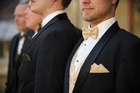 Black And Gold Mens Wedding Suit Gold Groomsmen Attire With Gold Bowtie Groomsmen Attire Black Wedding Suits Men Groom And Groomsmen Attire